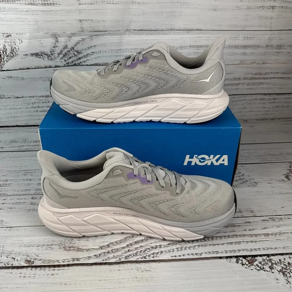 Hoka One One Arahi 6 Womens 10 D Wide Running Shoes Harbor Mist Silver